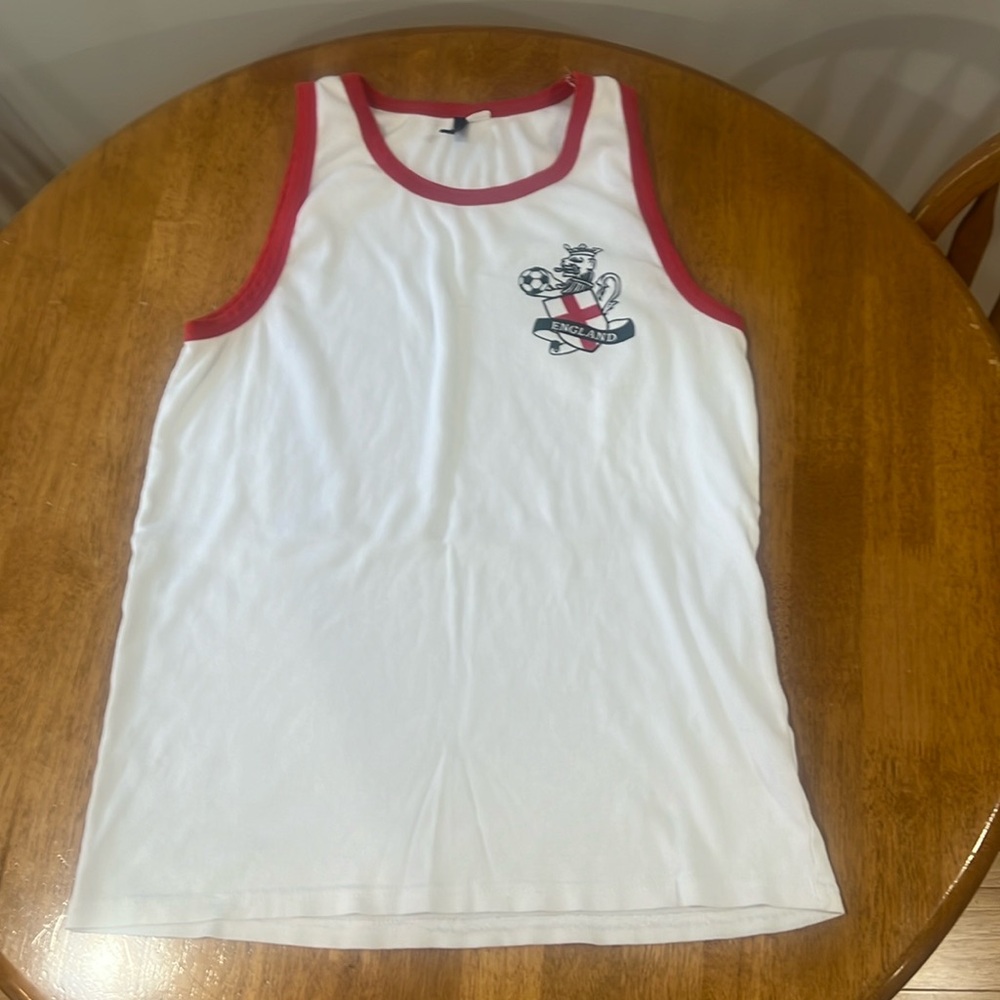 H&M England 🏴󠁧󠁢󠁥󠁮󠁧󠁿 Three Lions Futbol Football Soccer Tank Top